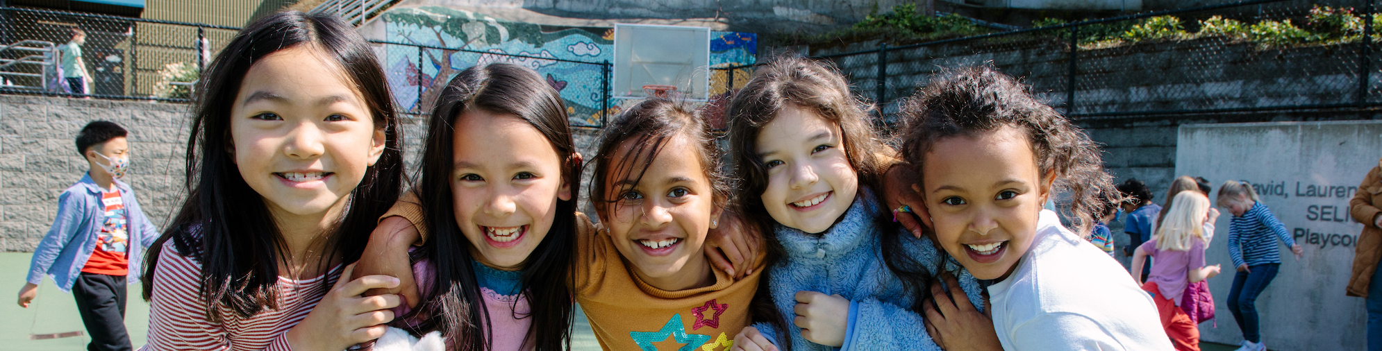 little girls smiling