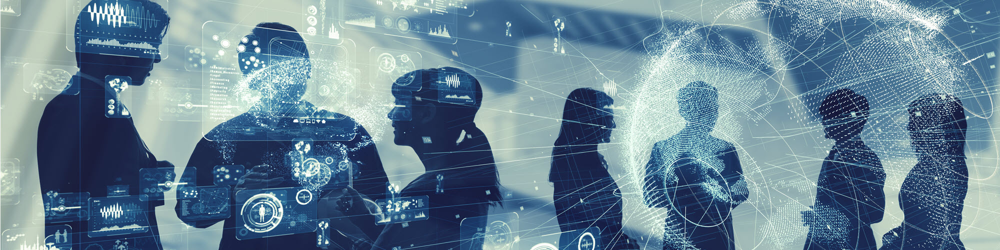 silhouettes of people talking