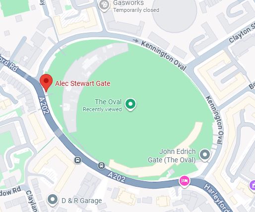 the oval alec stewart gate