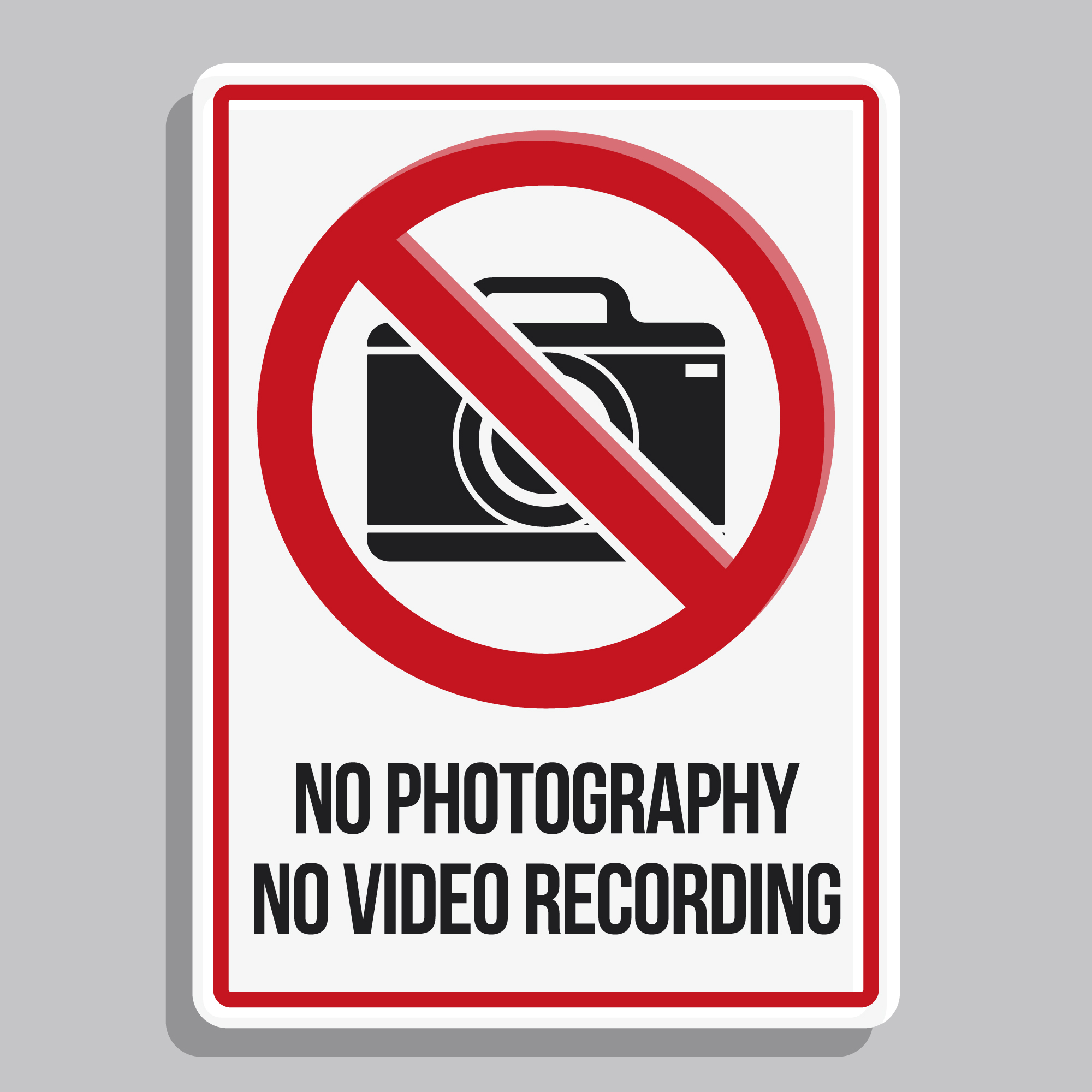 no photography and no recording