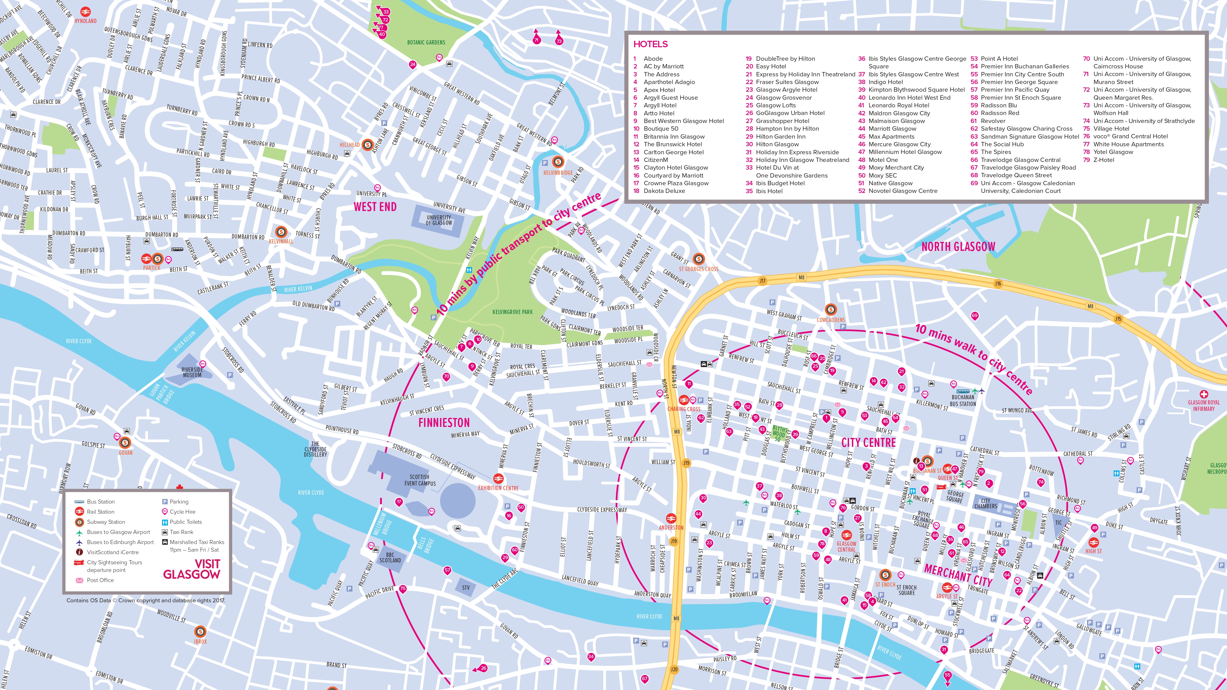 Glasgow city map