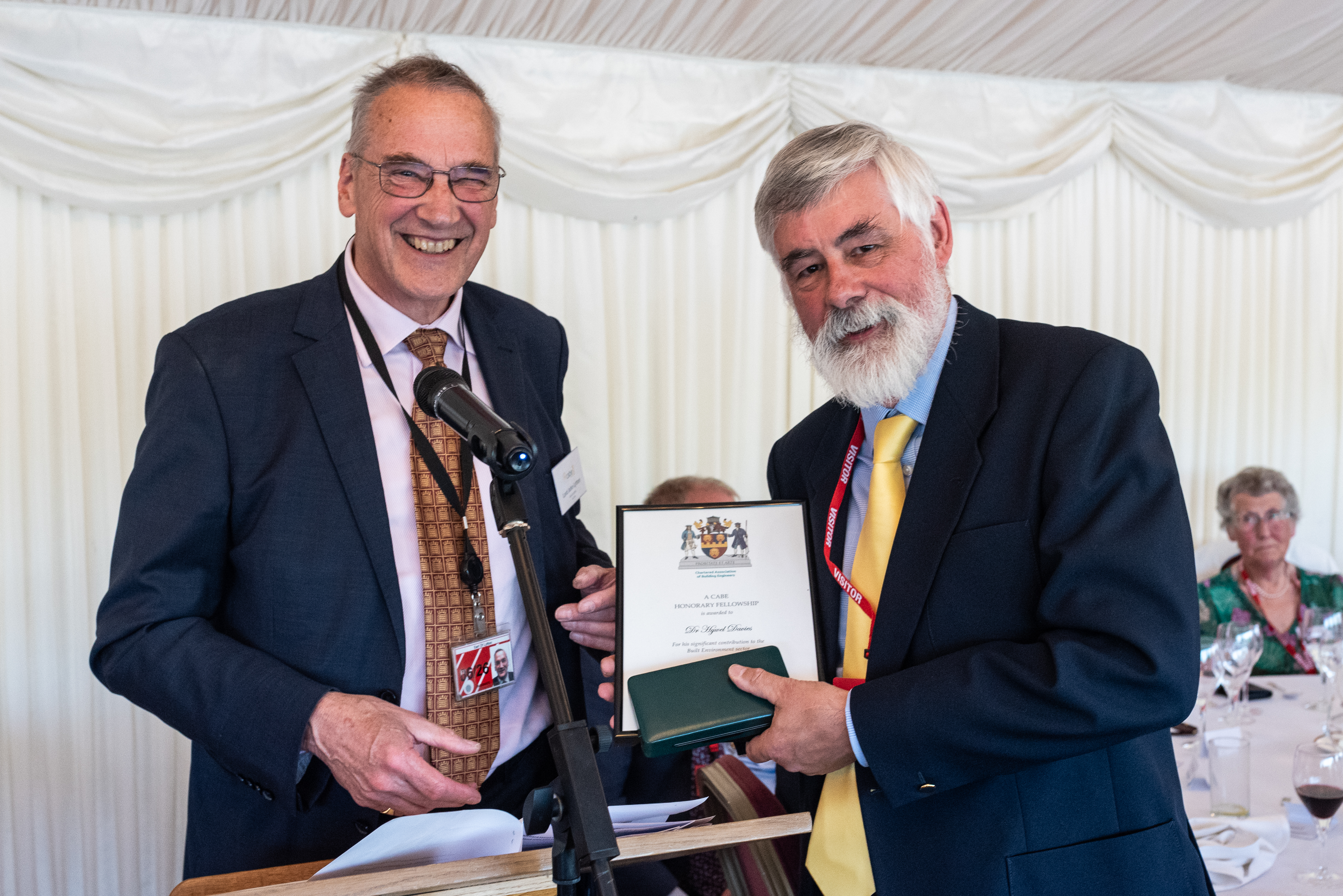 Hywel Davies with Lord Lytton