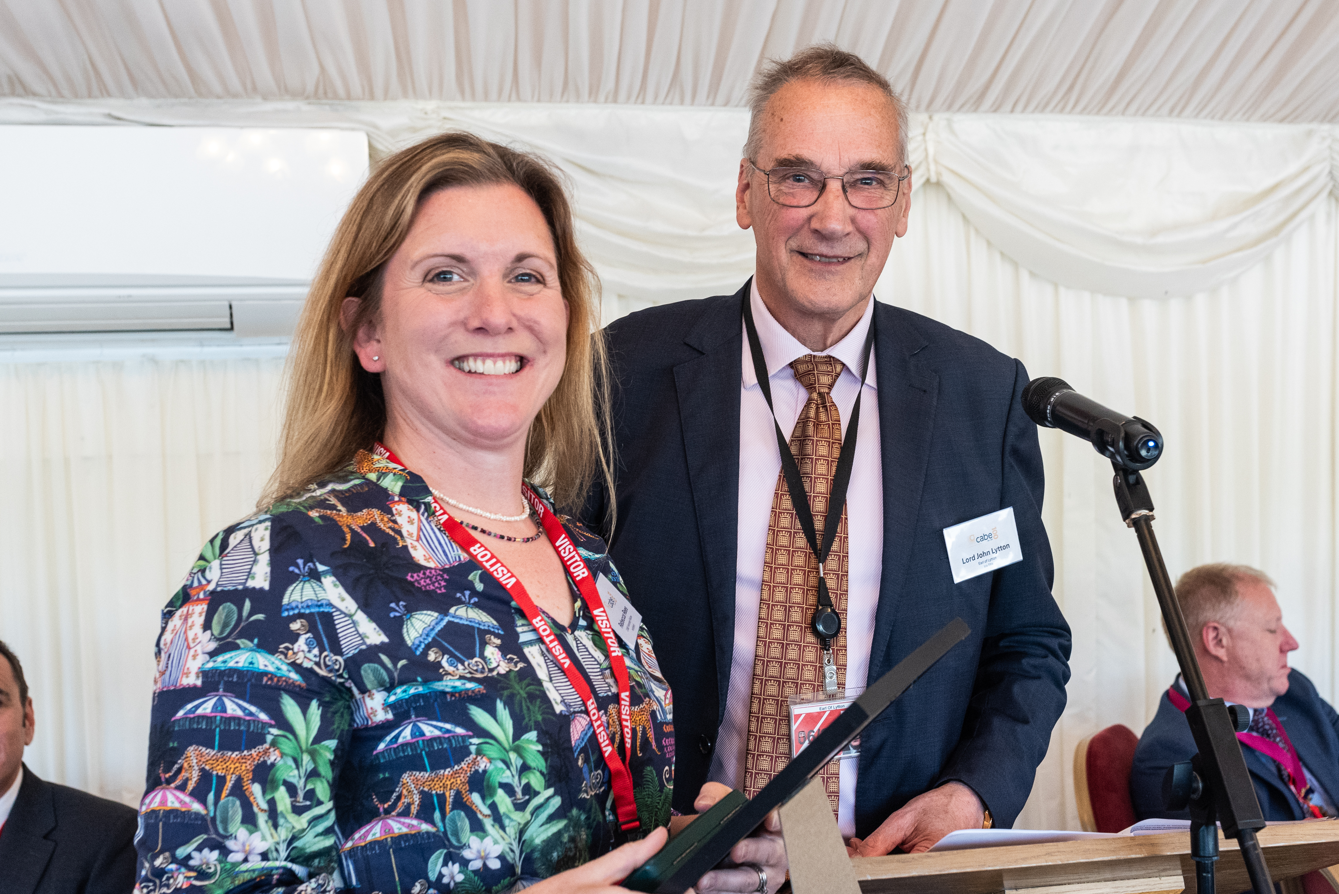 Rebecca Rees with Lord Lytton