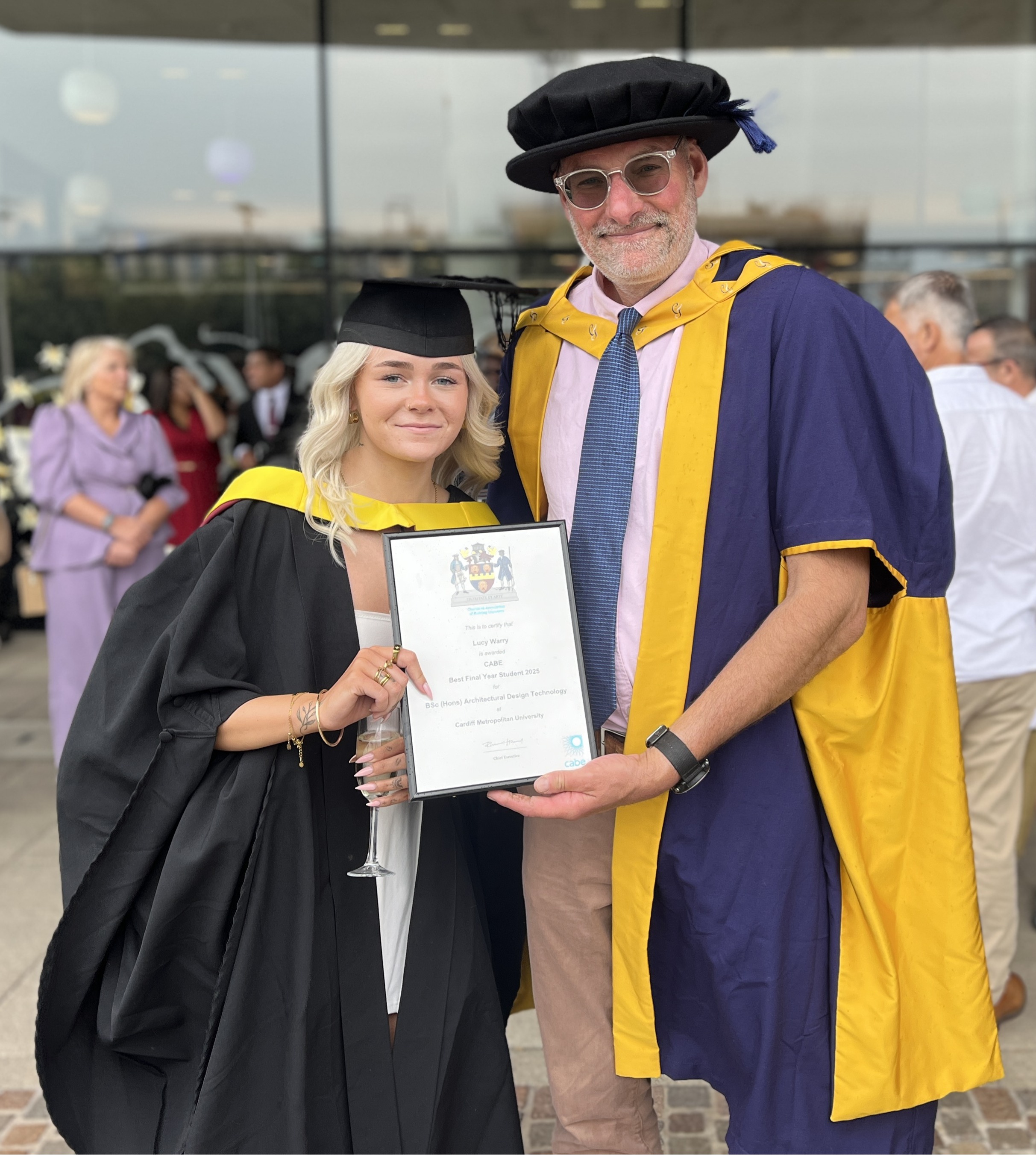 Lucy Warry with Professor Littlewood