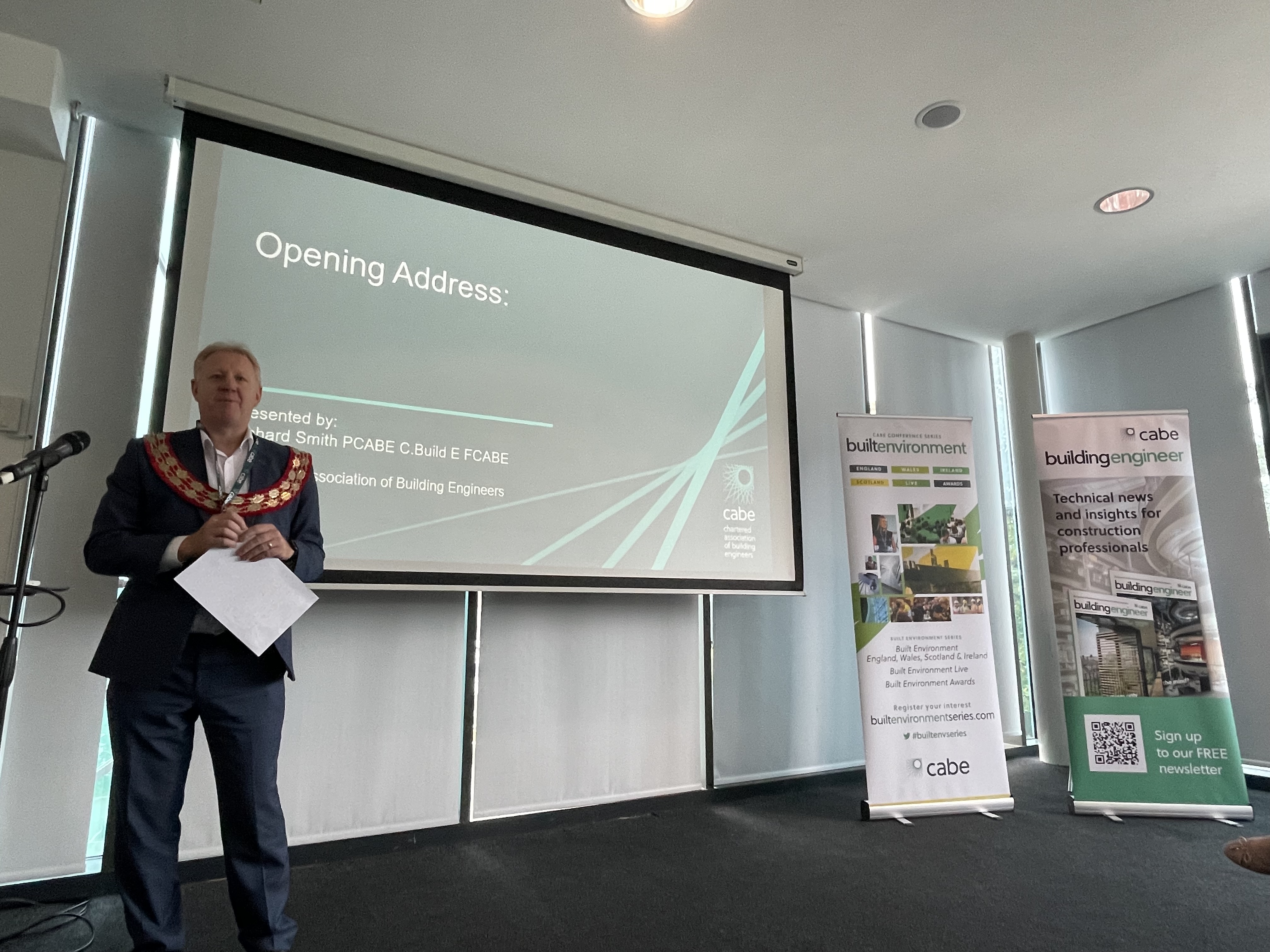 Richard Smith CABE President presenting