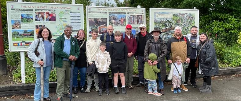 Photo of Southern CABE members on a railway station