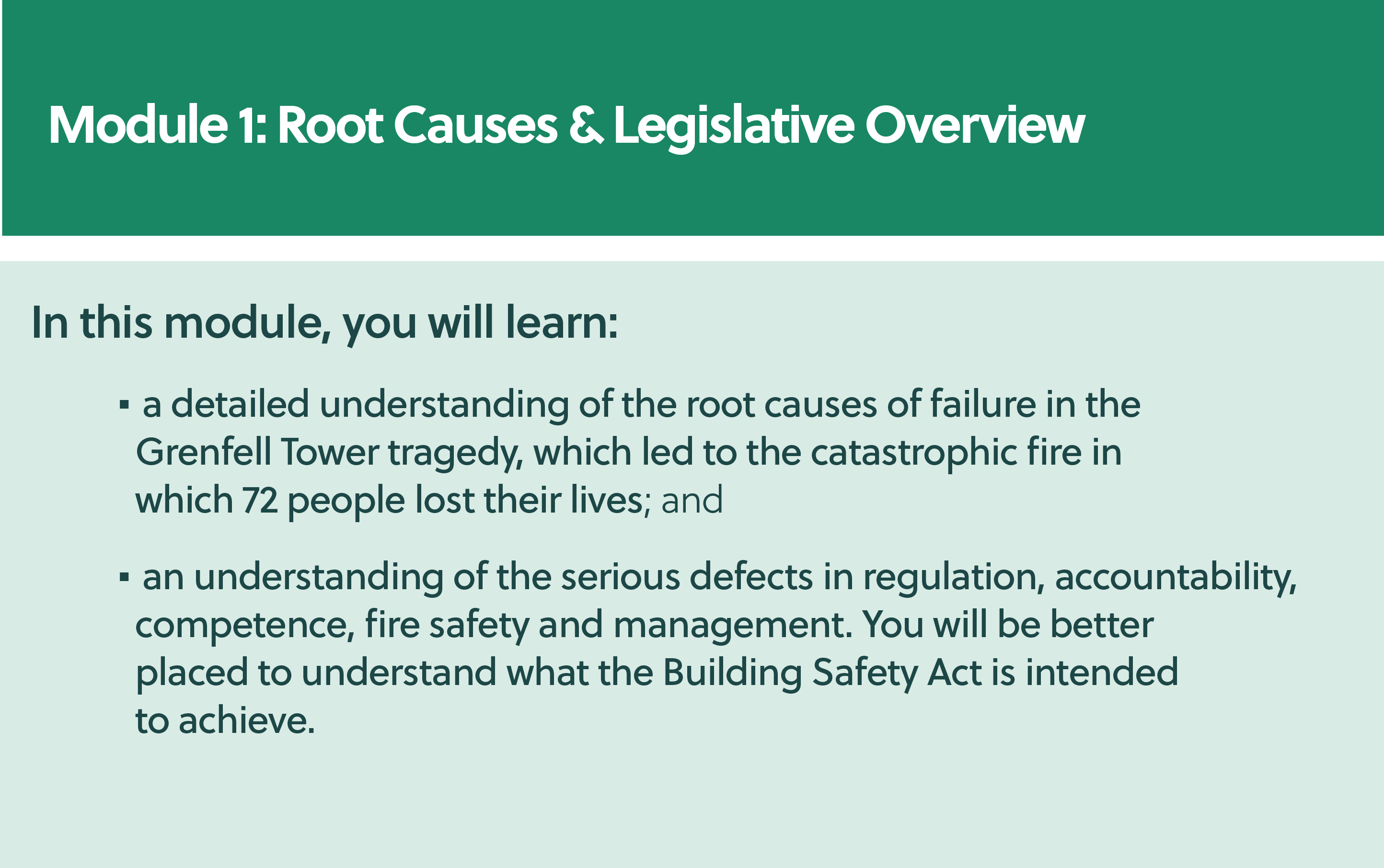 Building Safety Act Course - Chartered Association of Building Engineers