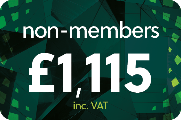 £1115 inc VAT for Non-members £1115 inc VAT for Non-members