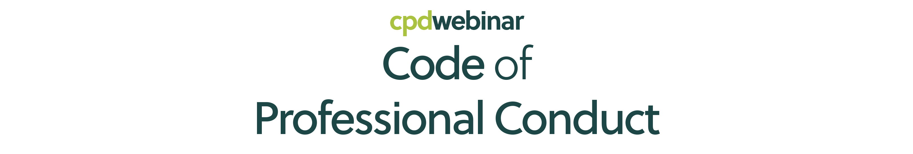 Code of Professional Conduct Webinar