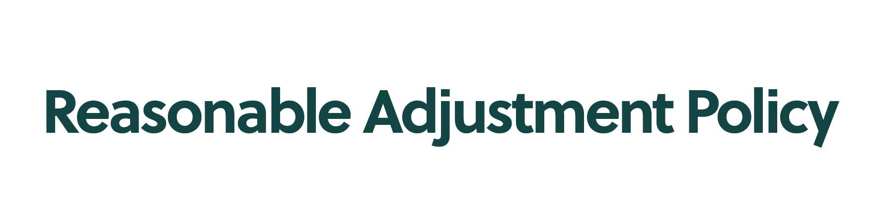 Reasonable Adjustment Policy