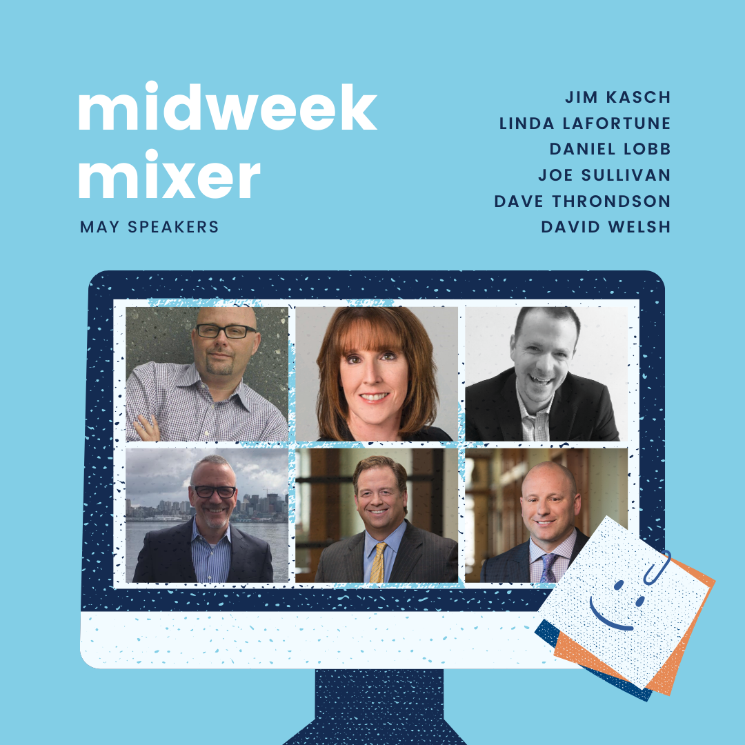 collage of midweek mixer speakers for May 2020