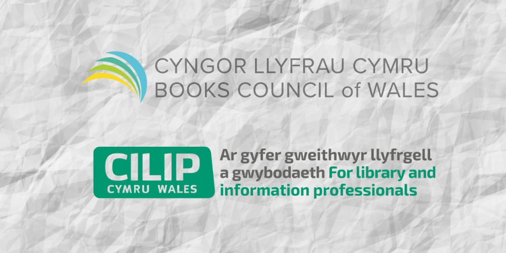 Logo Cyngor Llyfrau Cymru / Books Council Wales a logo CILIP Cymru Wales