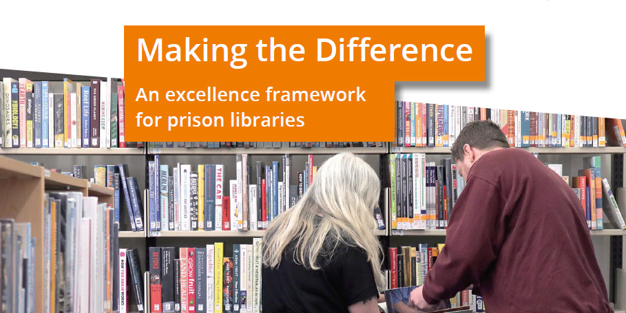 banner image showing the title of the report with two people in a library using a bookshelf 