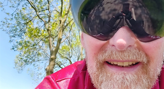 Andrew Herd on a bike