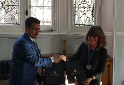 His Excellency Mr Ahmed Al Amri and CILIP President Professor Judy Broady-Preston