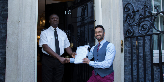 Bobby Seagull at 10 Downing Street