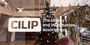 CILIP HQ foyer with Christmas tree