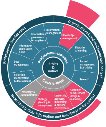 Professional Knowledge Skills Base with elements highlighted that are relevant to knowledge management
                            