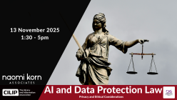 AI and Data Protection Law, Naomi Korn and CILIP logos