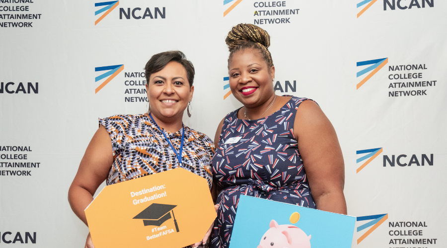 Staff members at an NCAN event