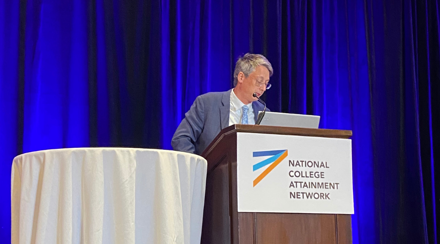 James Kvaal speaking at NCAN's Better FAFSA Train-the-Trainer Summit