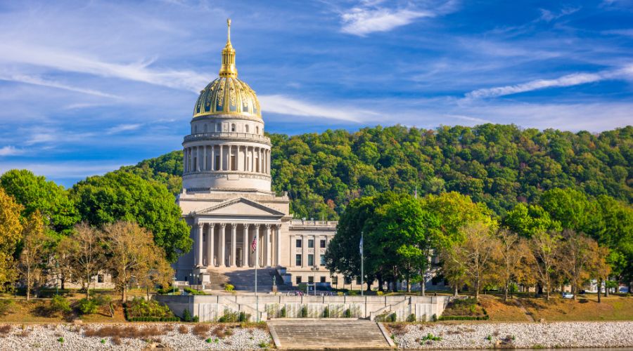 A photograph of the state capital of West Virginia.