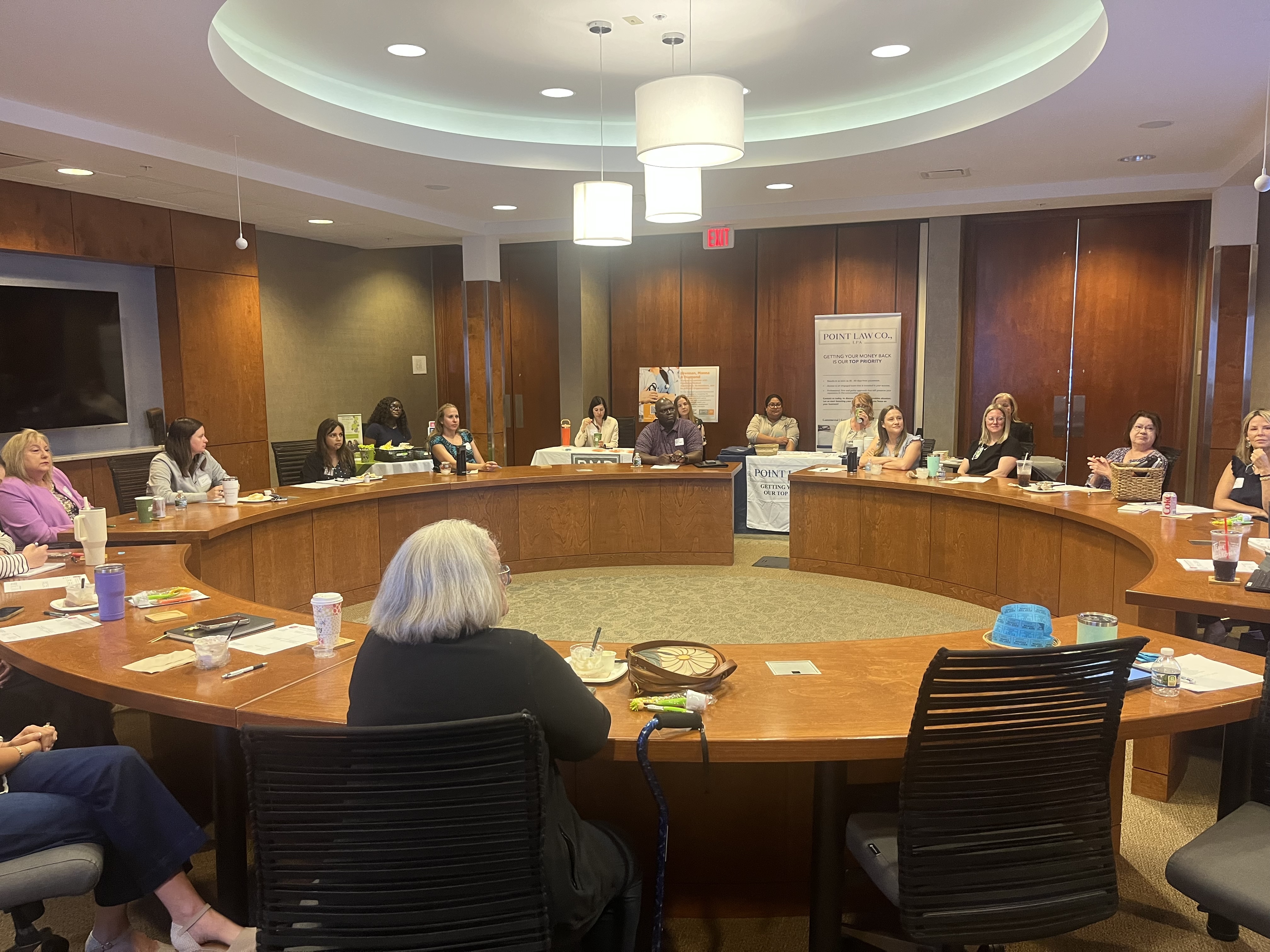 People sitting around a table