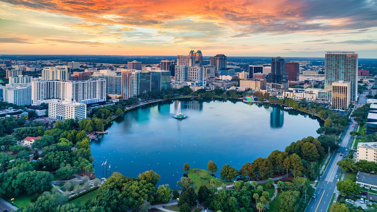 Orlando skyline at sunrise
