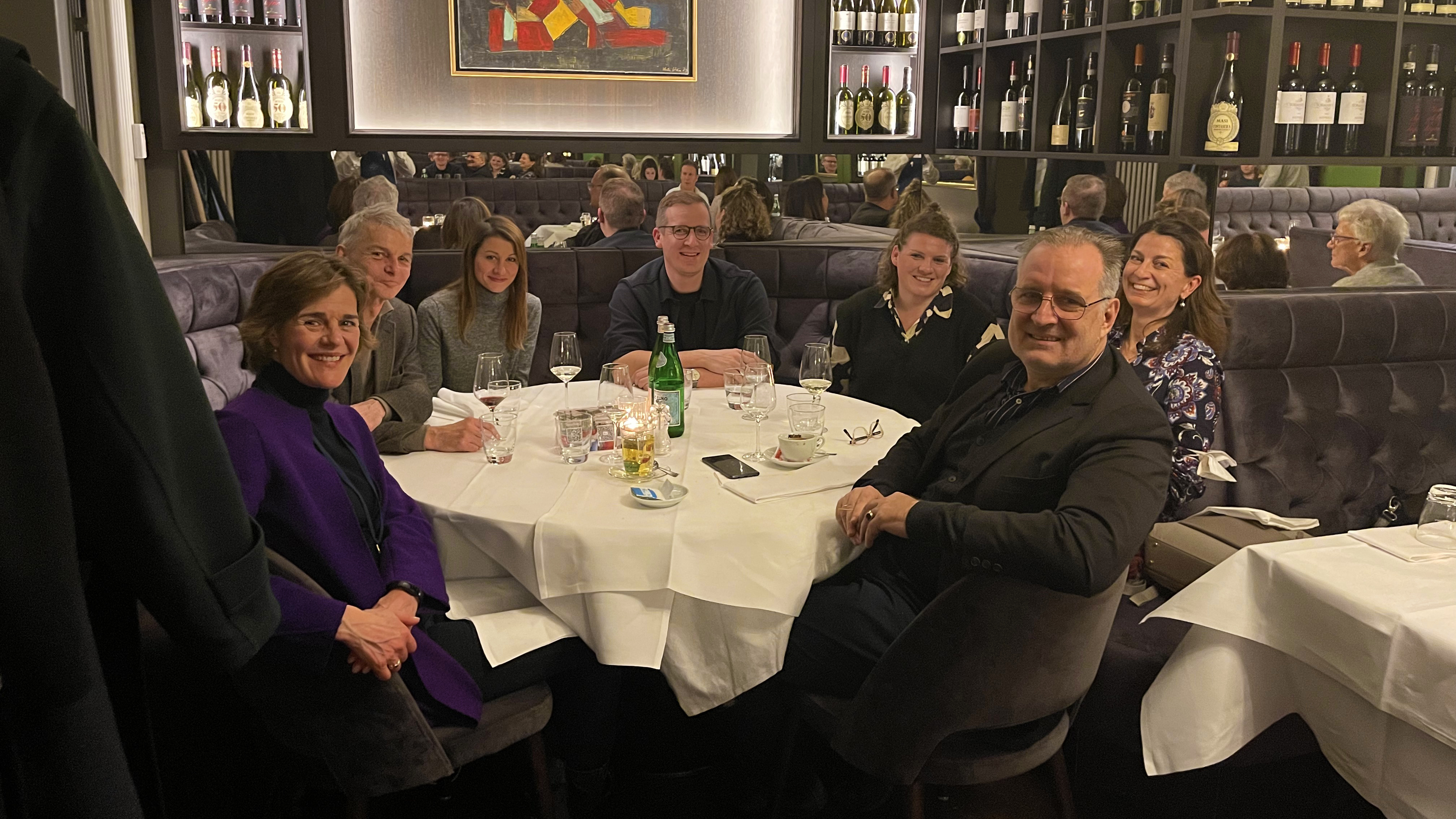 ELIA Team and staff from UdK Berlin having Dinner in Berlin
