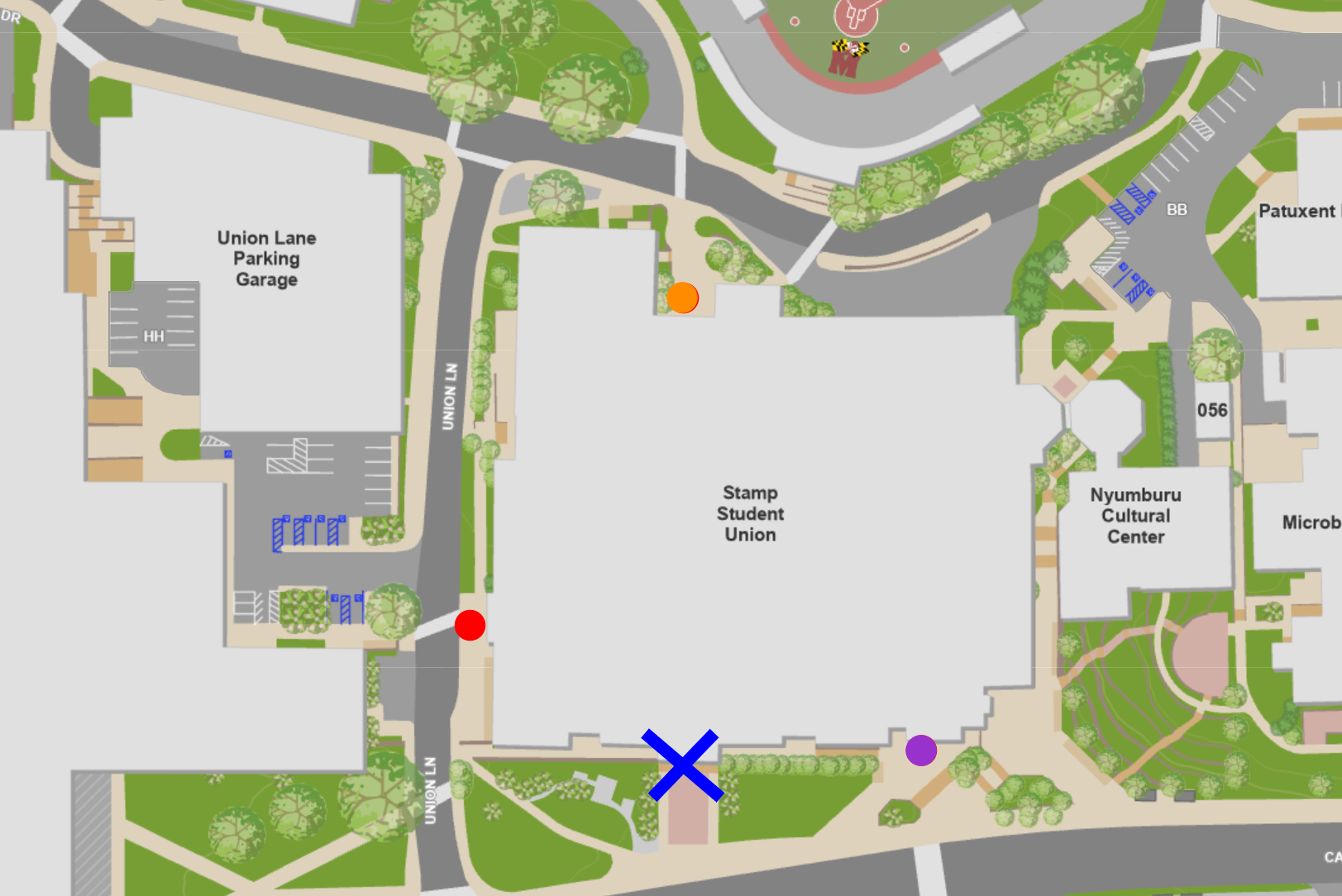 Stamp Student Union Entry Map