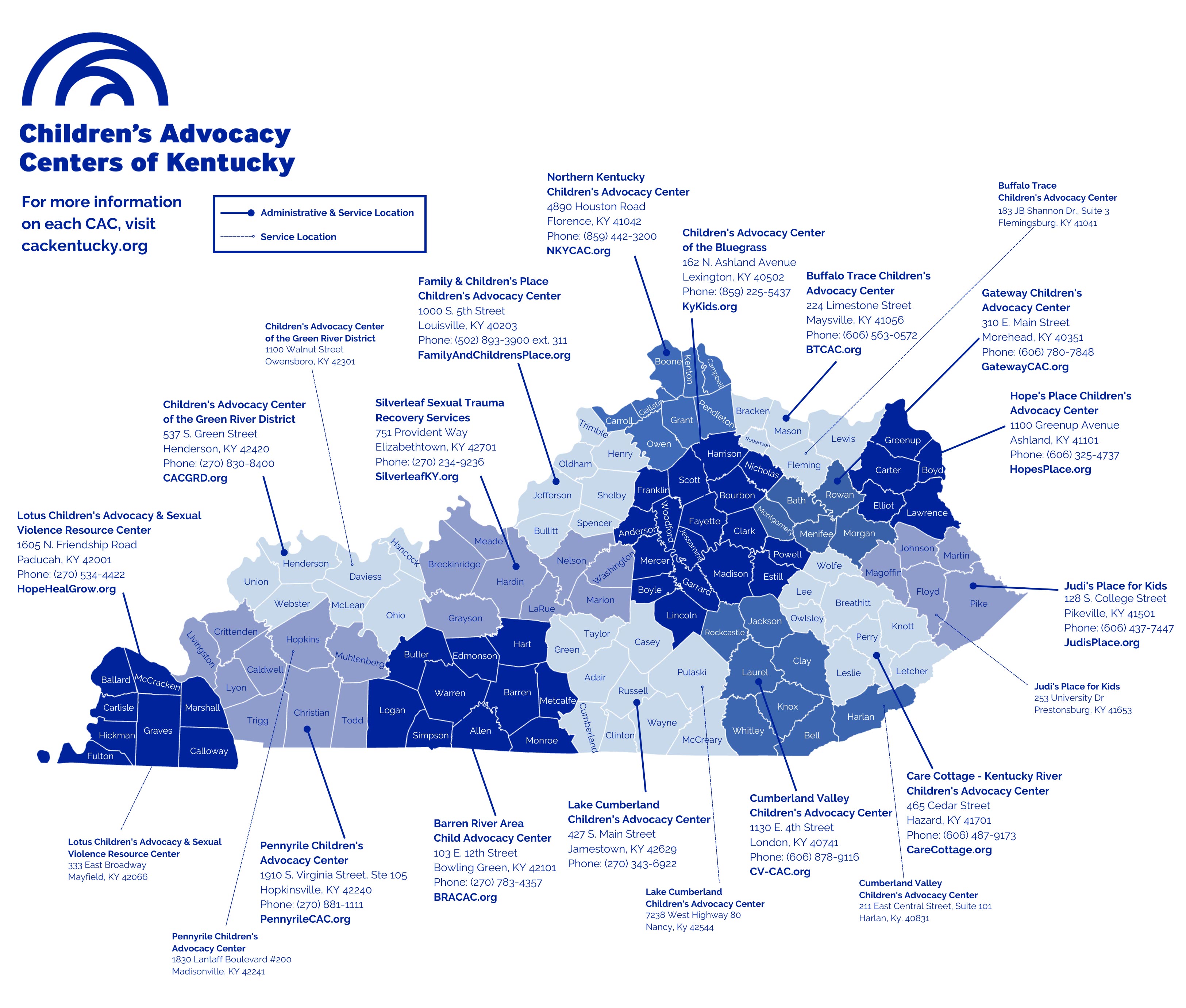 CAC Satellites Location Map