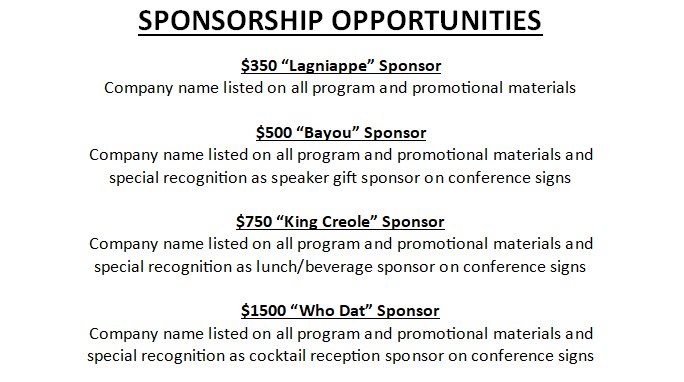 Calling all SPONSORS! LSLA is ready for another great meeting and 