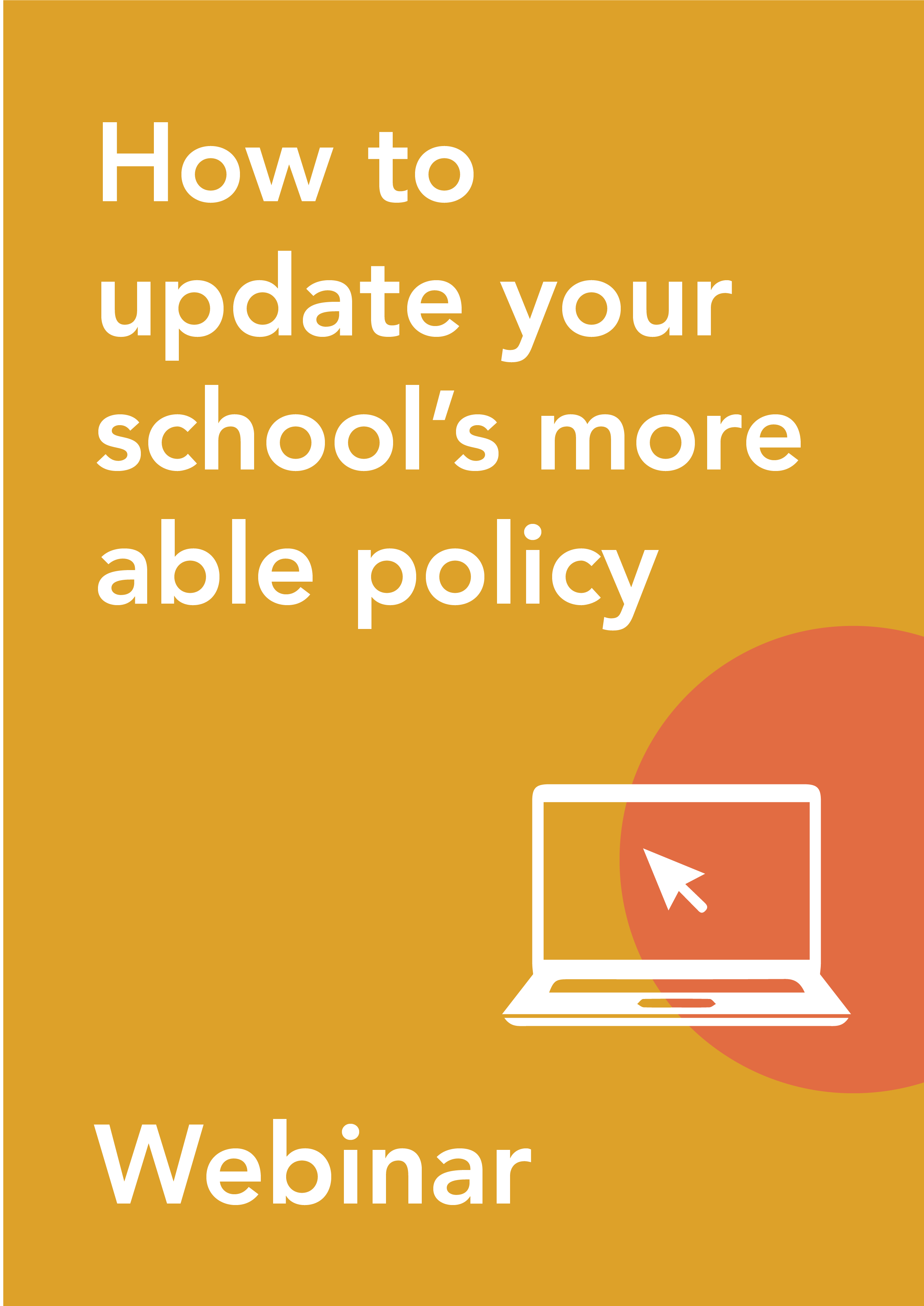 Webinar - how to update your school's more able policy
