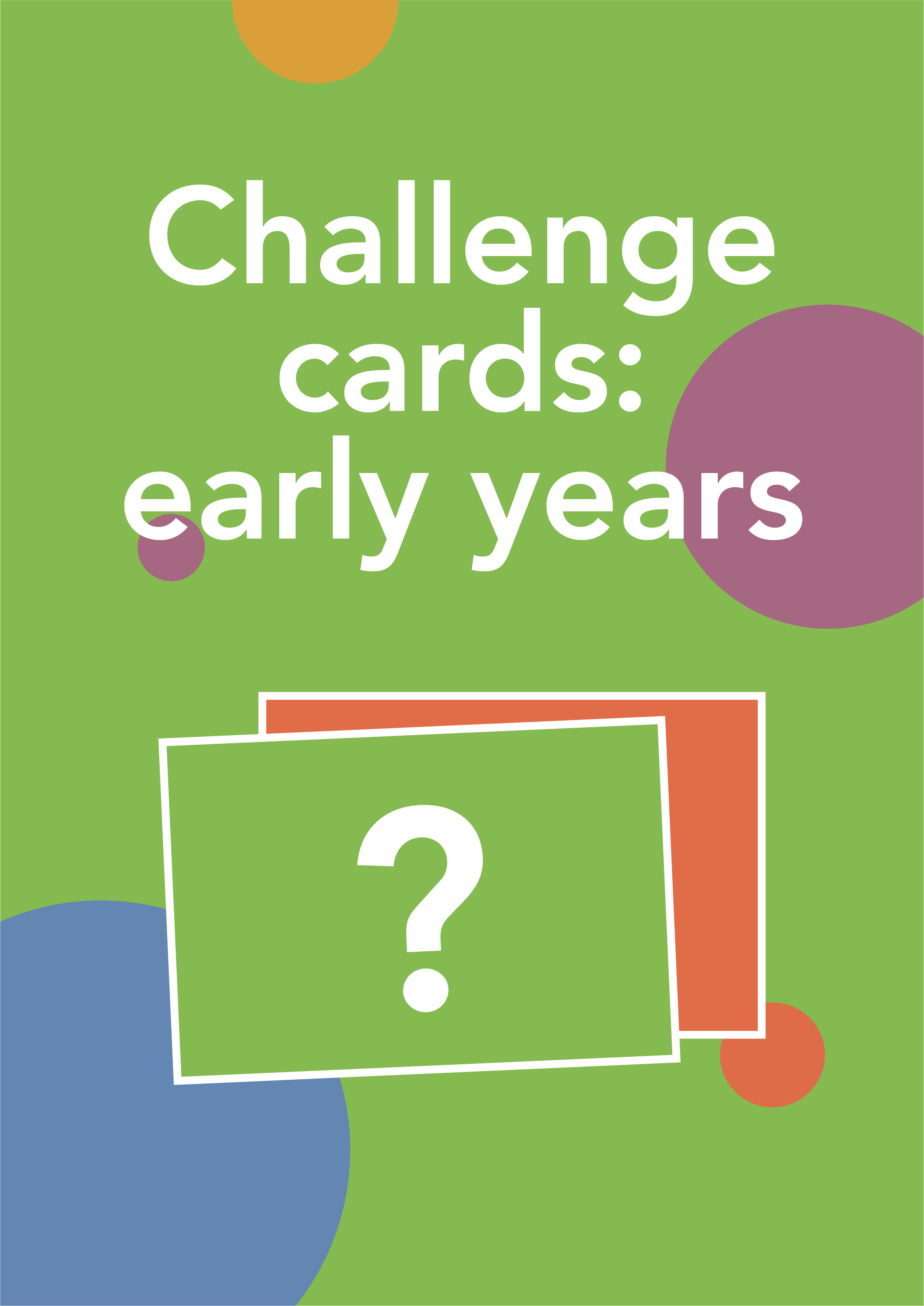 Challenge cards eyfs