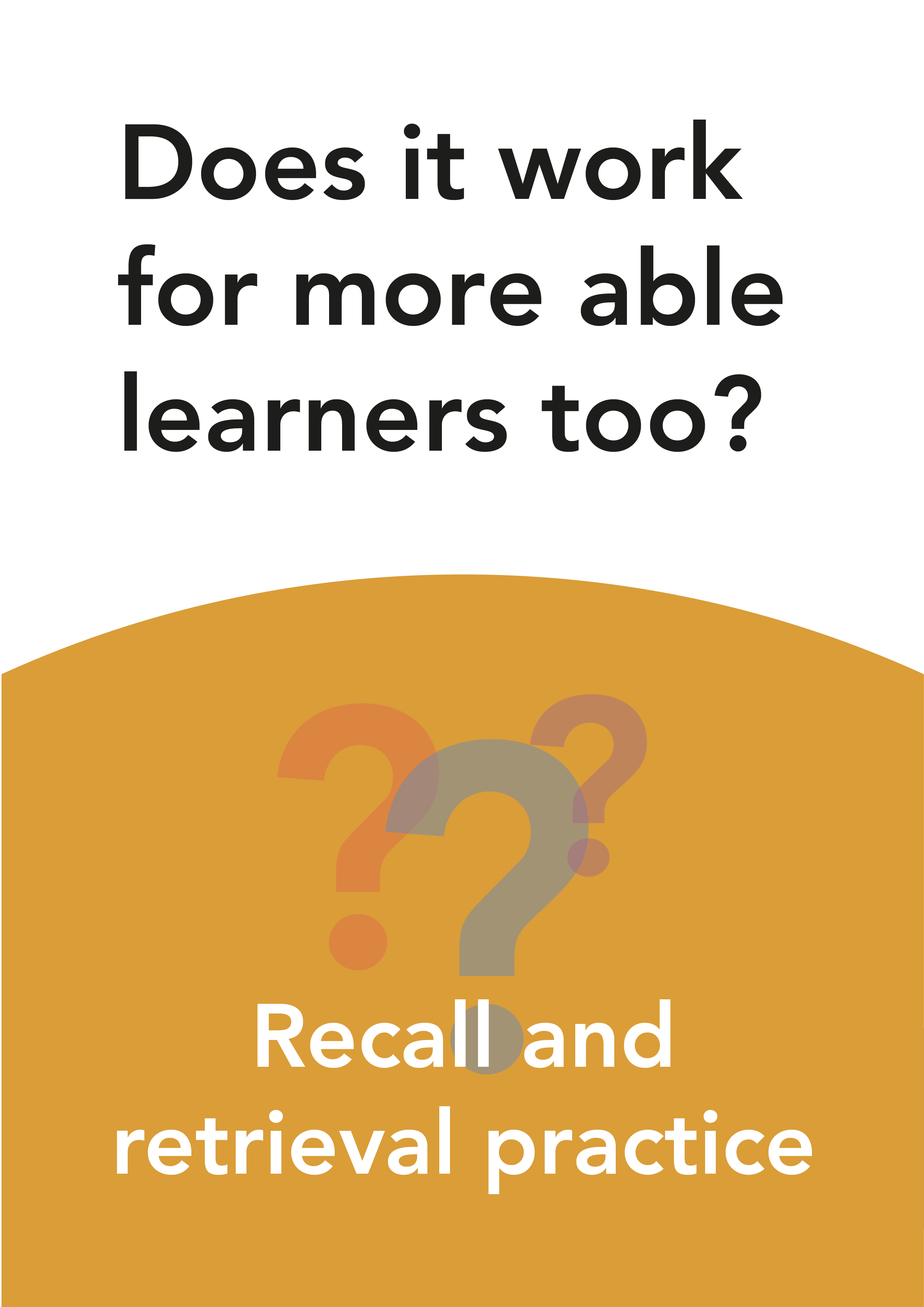 Recall and retrieval practice