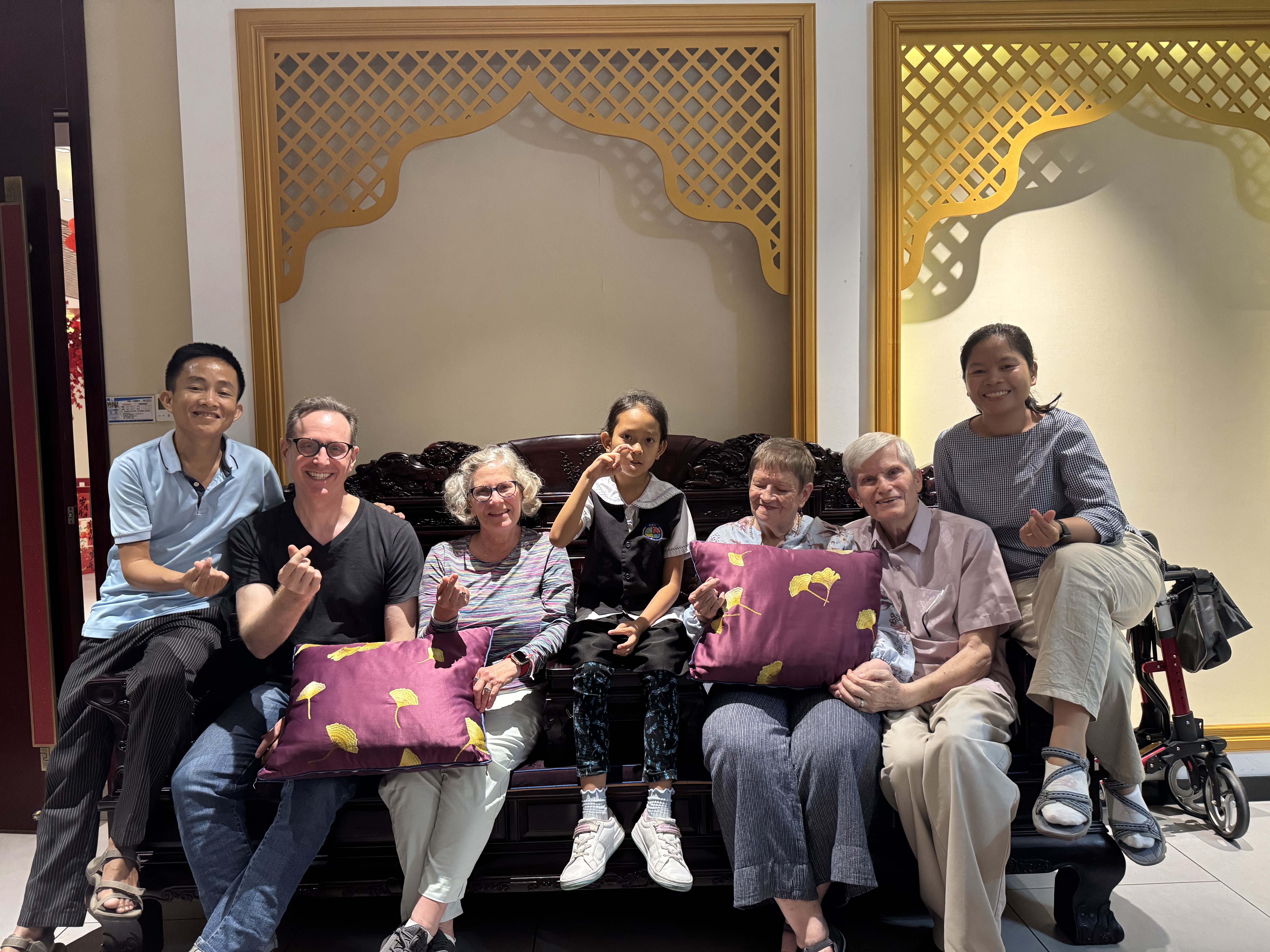 Paul Engelhardt's brother Gary, Marie, and family in Phnom Penh