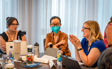 Photo of a group of honors professionals having a discussion.