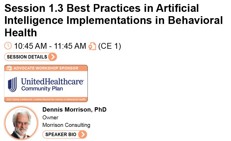 2025 Spring Conference: Looking Beyond the Horizon in Behavioral Health