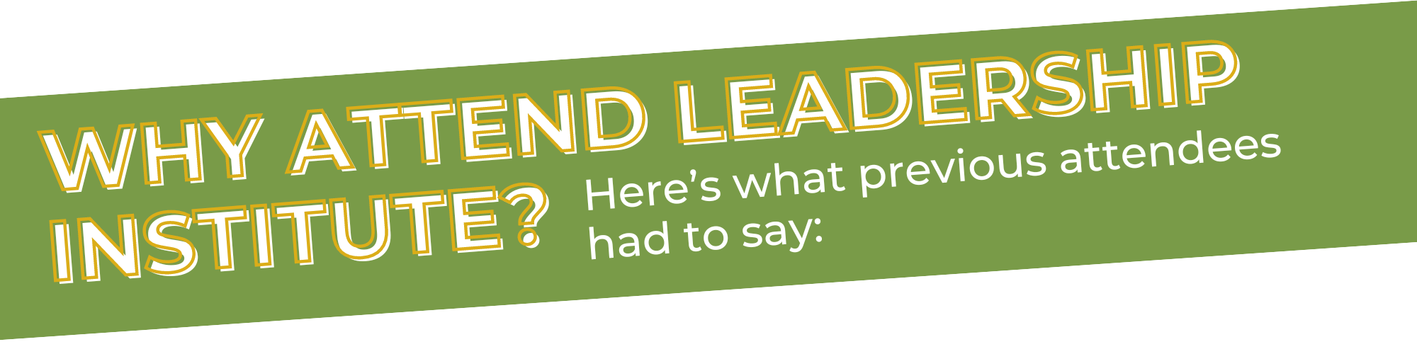 Why attend leadership institute? Here's what previous attendees had to say.