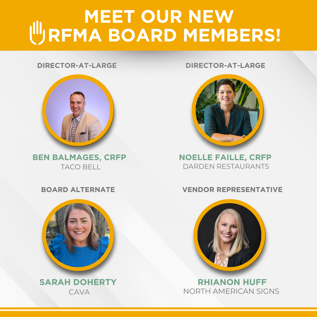 Meet Our New 2026 Board Members - Restaurant Facility Management ...