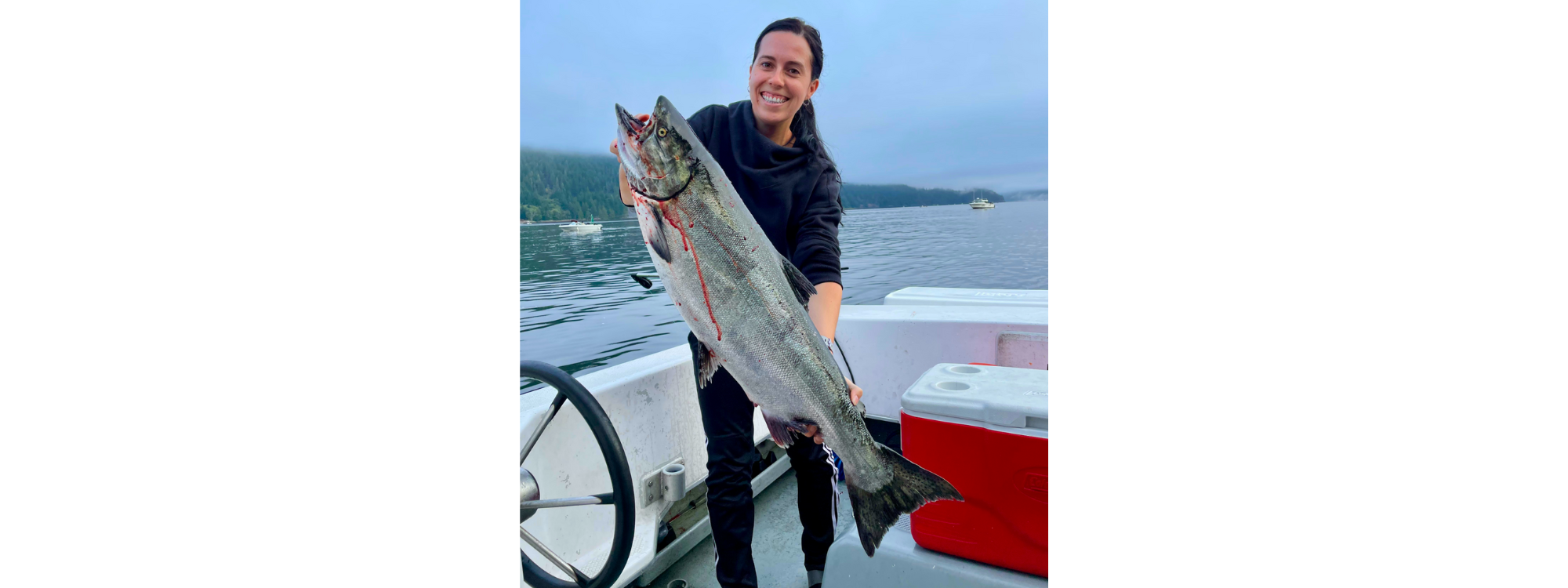 Marina on one of her family’s annual fishing trips