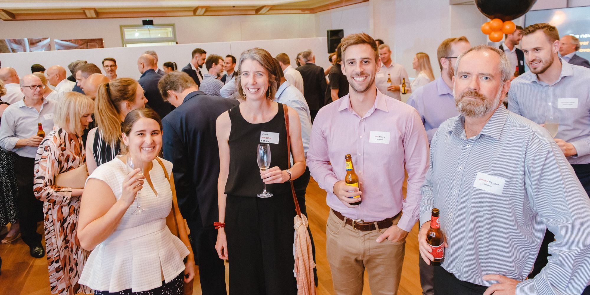 Natasha Banning with colleagues at a conference
