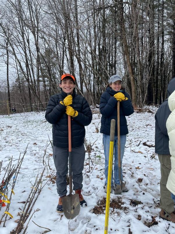 Grant and Margo planting