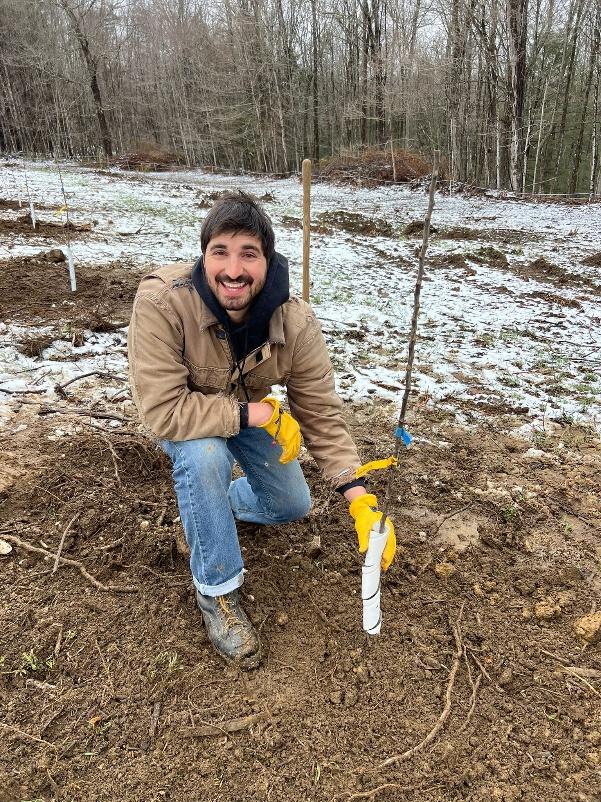 Steven protecting saplings