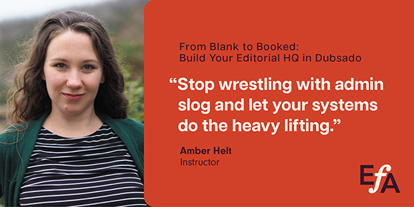 "Stop wrestling with admin slog and let your systems do the heavy lifting." —Amber Helt, instructor