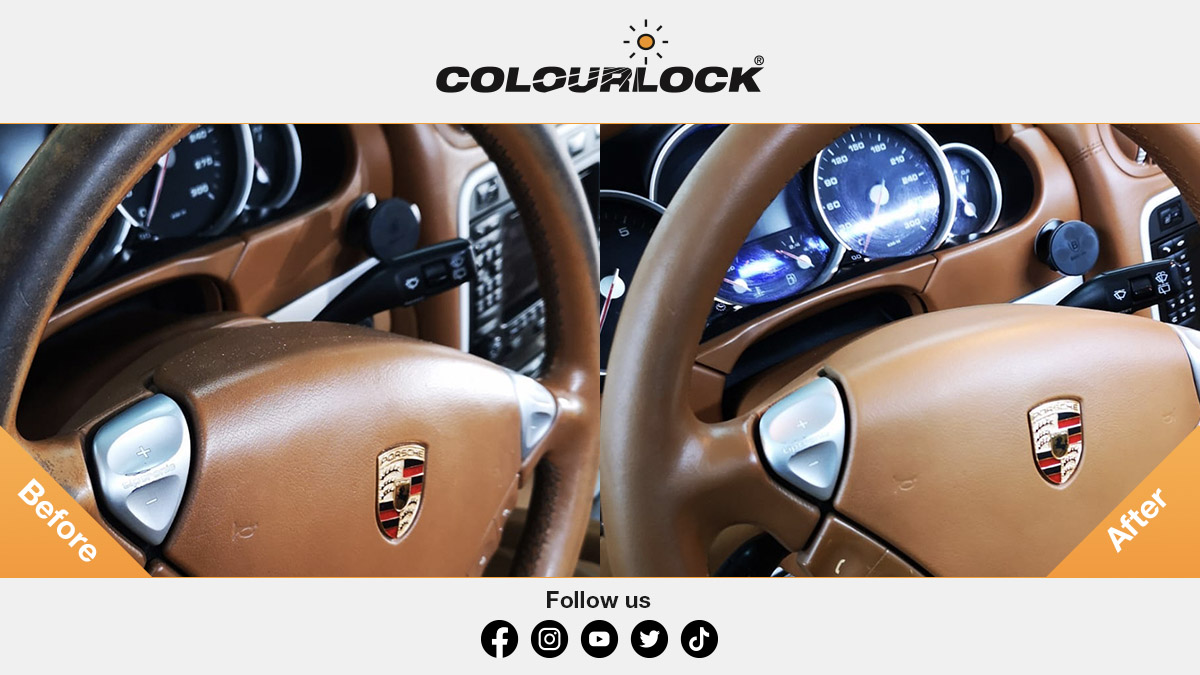 Steering wheel before and after