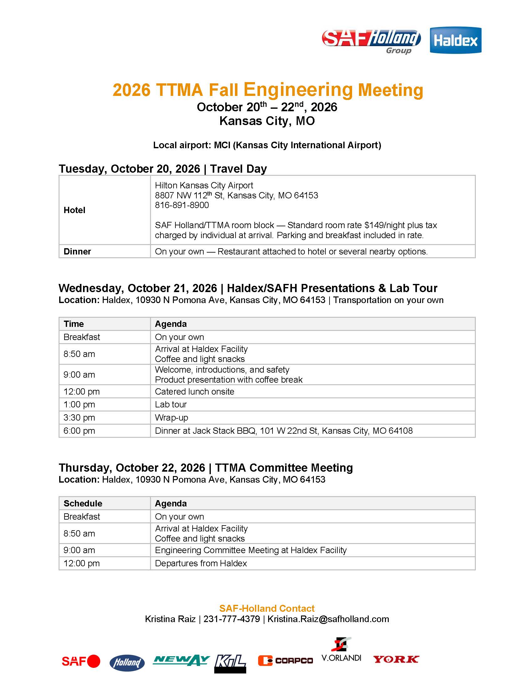 2026 Fall Engineering Meeting Flyer