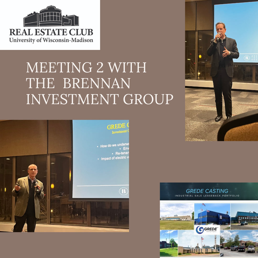 Real Estate Club's Second Meeting of Spring 2022 Wisconsin Real Estate Alumni Association