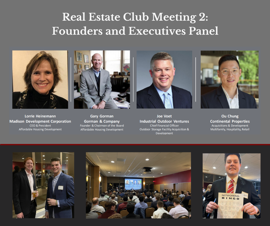 Real Estate Club's Second Meeting of Spring 2023 Wisconsin Real