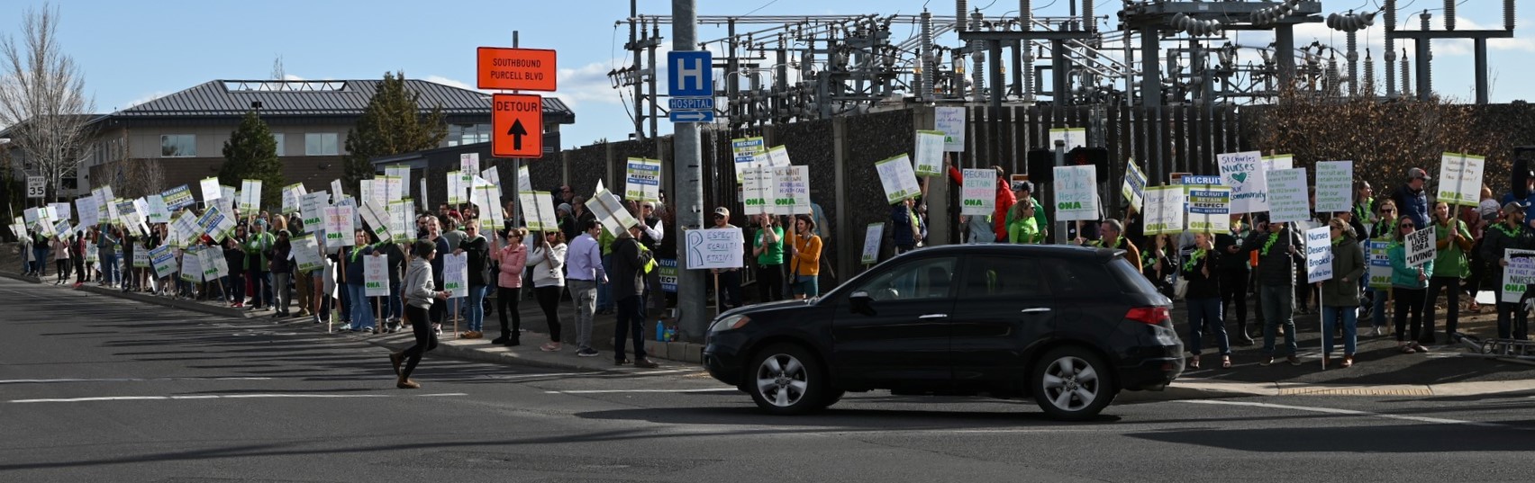 City council photo of statement with nurses and sponsor.